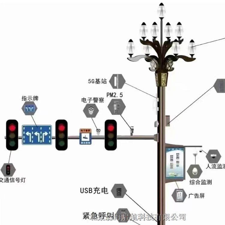 5g智慧路燈供應(yīng)商 接受定制 來圖加工生產(chǎn)室外路燈